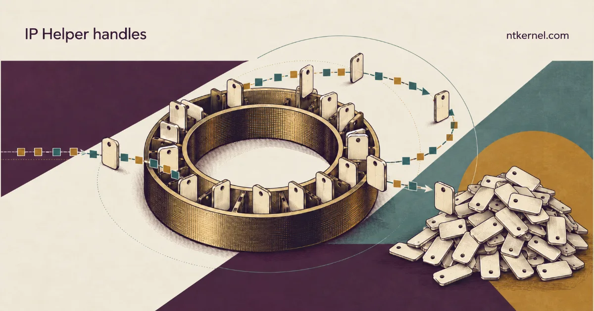 Unreturned resource tokens accumulating around an accounting ring and query loop.