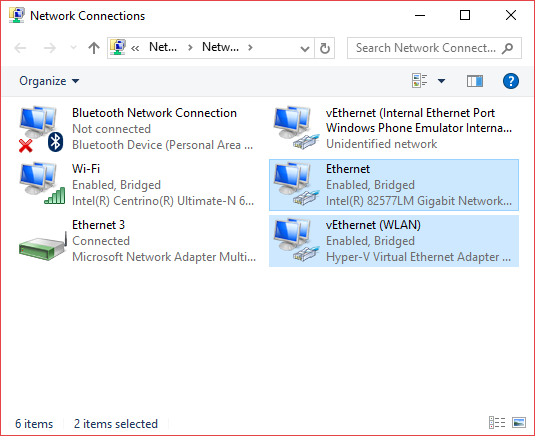 Bridging with Hyper-V virtual switch